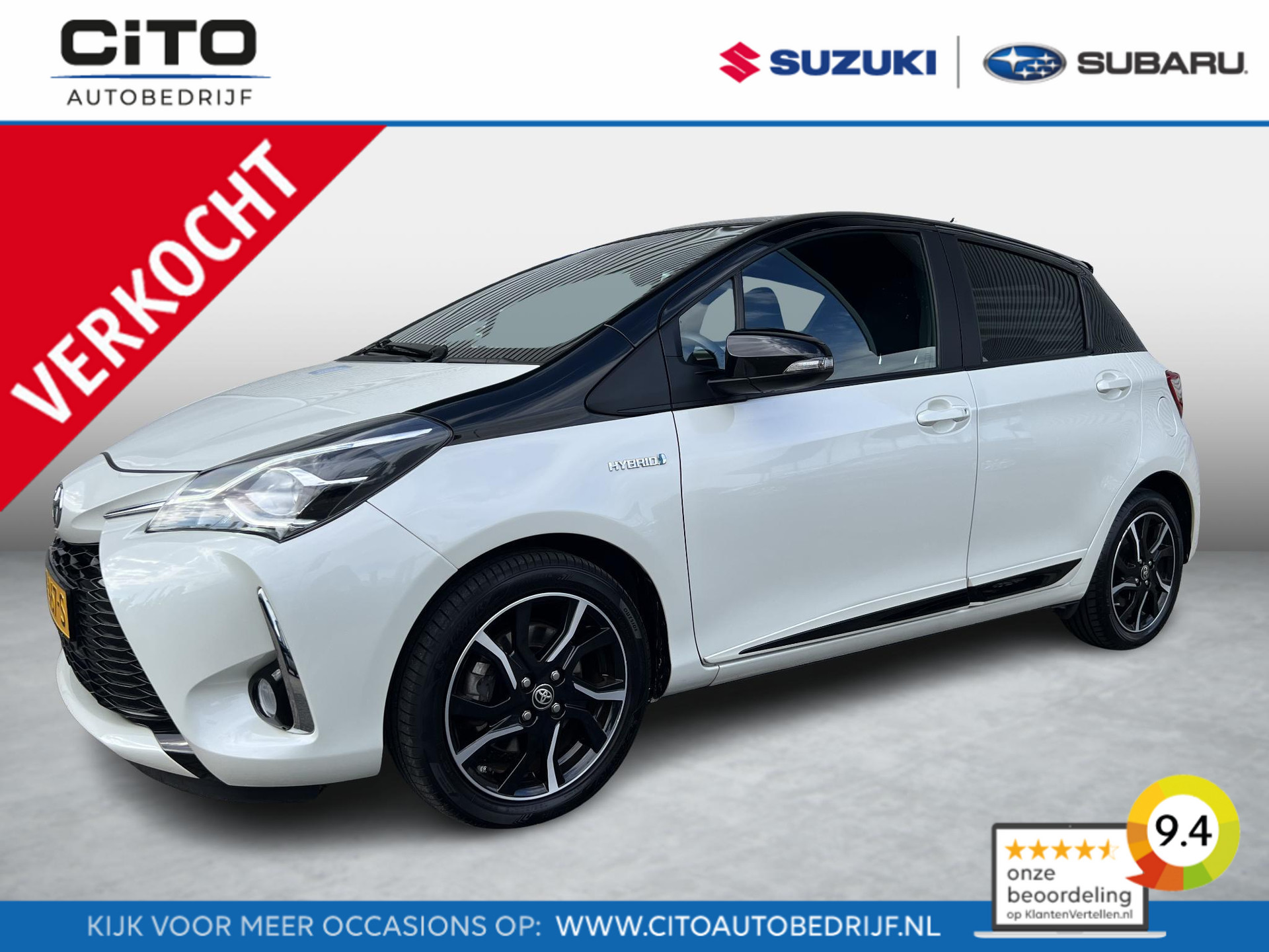 Toyota Yaris 1.5 Hybrid Bi-Tone Automaat | 16' Lichtmetalen Velgen | Climate Control | Elek. Raambediening