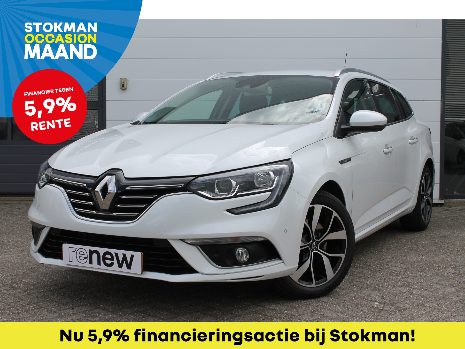 Renault Mégane Estate 1.3 TCe 160 PK Bose | Trekhaak | Bose geluid | Camera achter | Wit metallic |